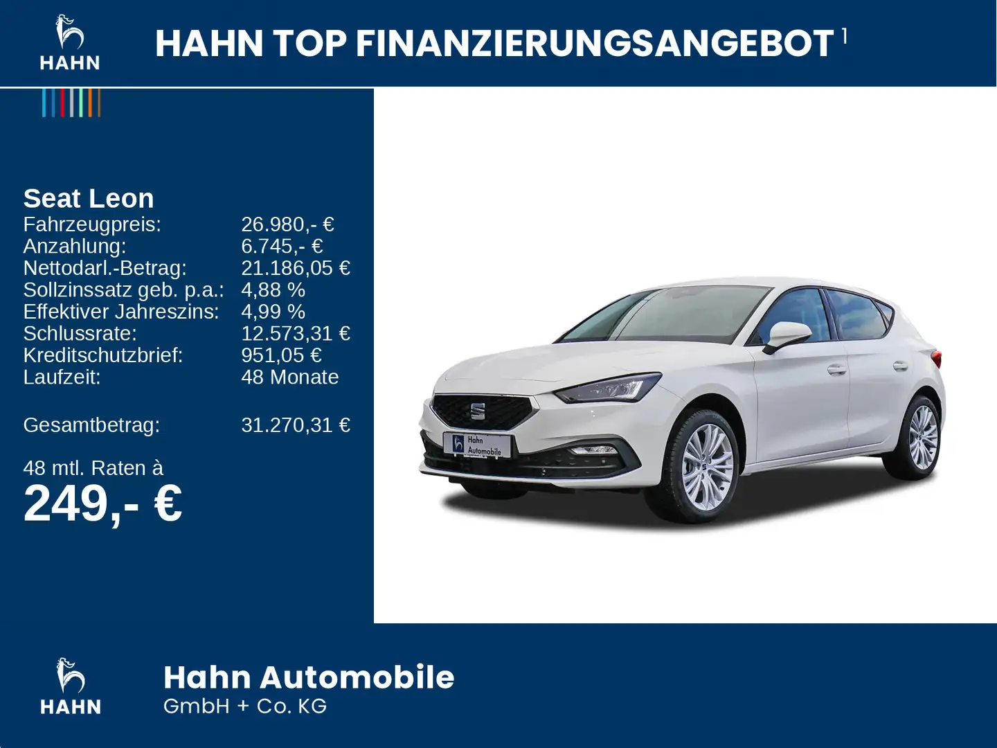SEAT Leon Road Edition 1.5 TSI 85 kW 116PS 6-Gang Weiß - 2