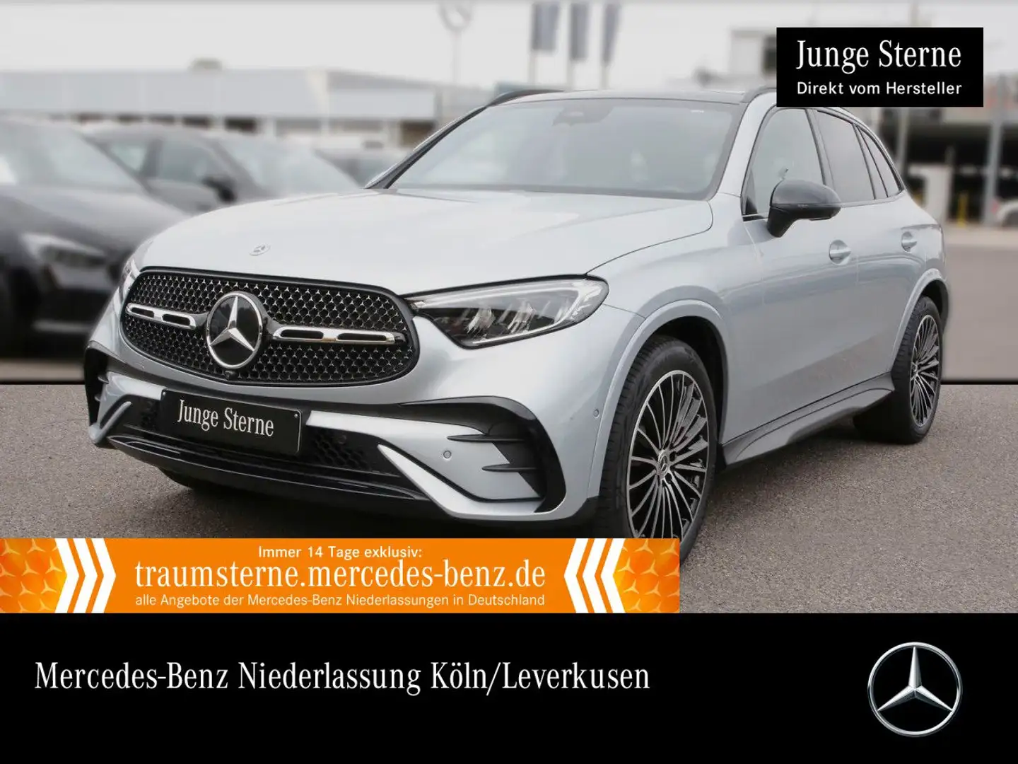 Mercedes-Benz GLC 300 d 4M AMG+NIGHT+PANO+360+AHK+LED+TOTW+9G Silber - 1