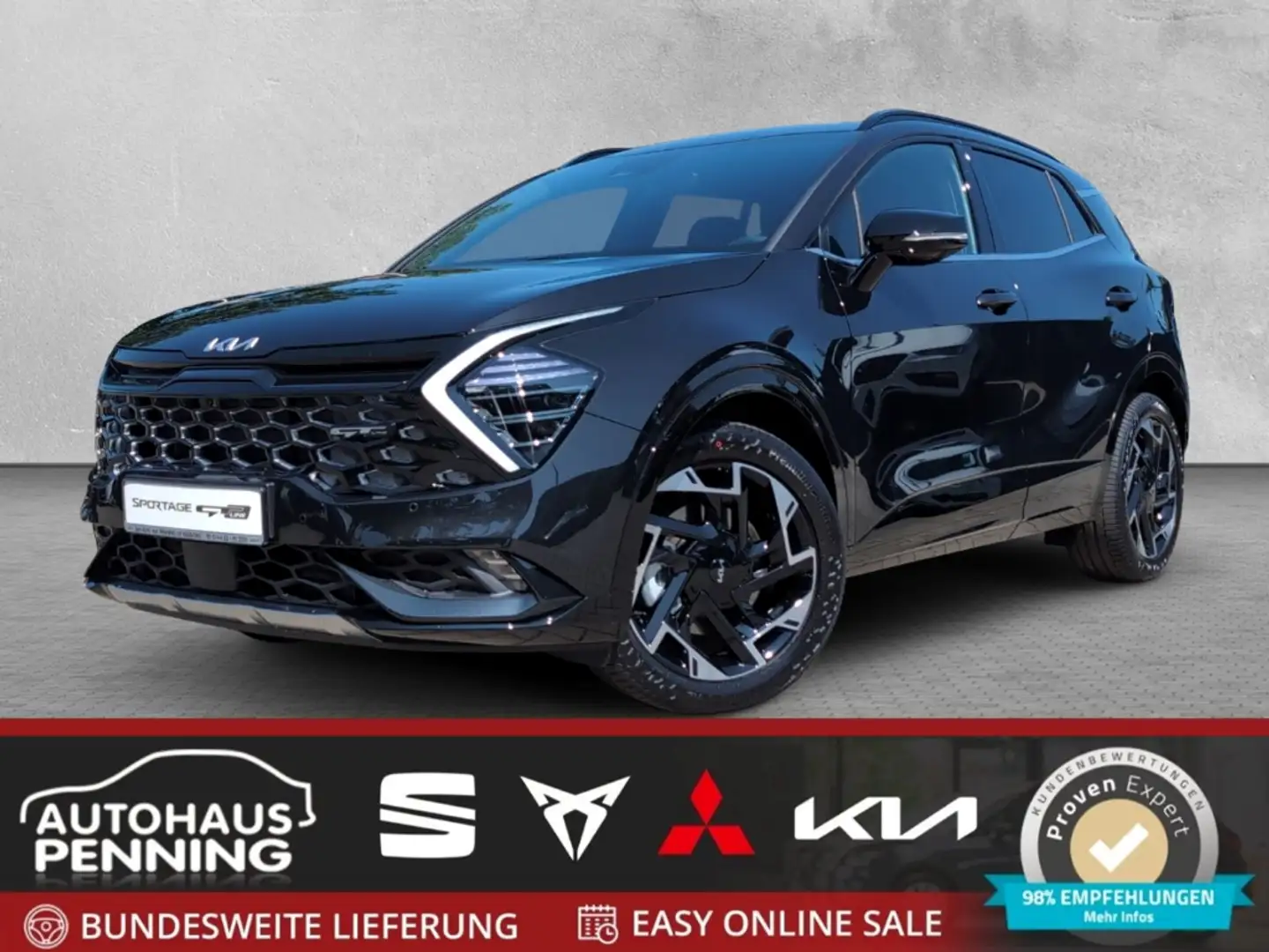 Kia Sportage 1.6T DCT / UPE: 50.305,- € / GT-LINE AHK DRIVE SOU Schwarz - 1
