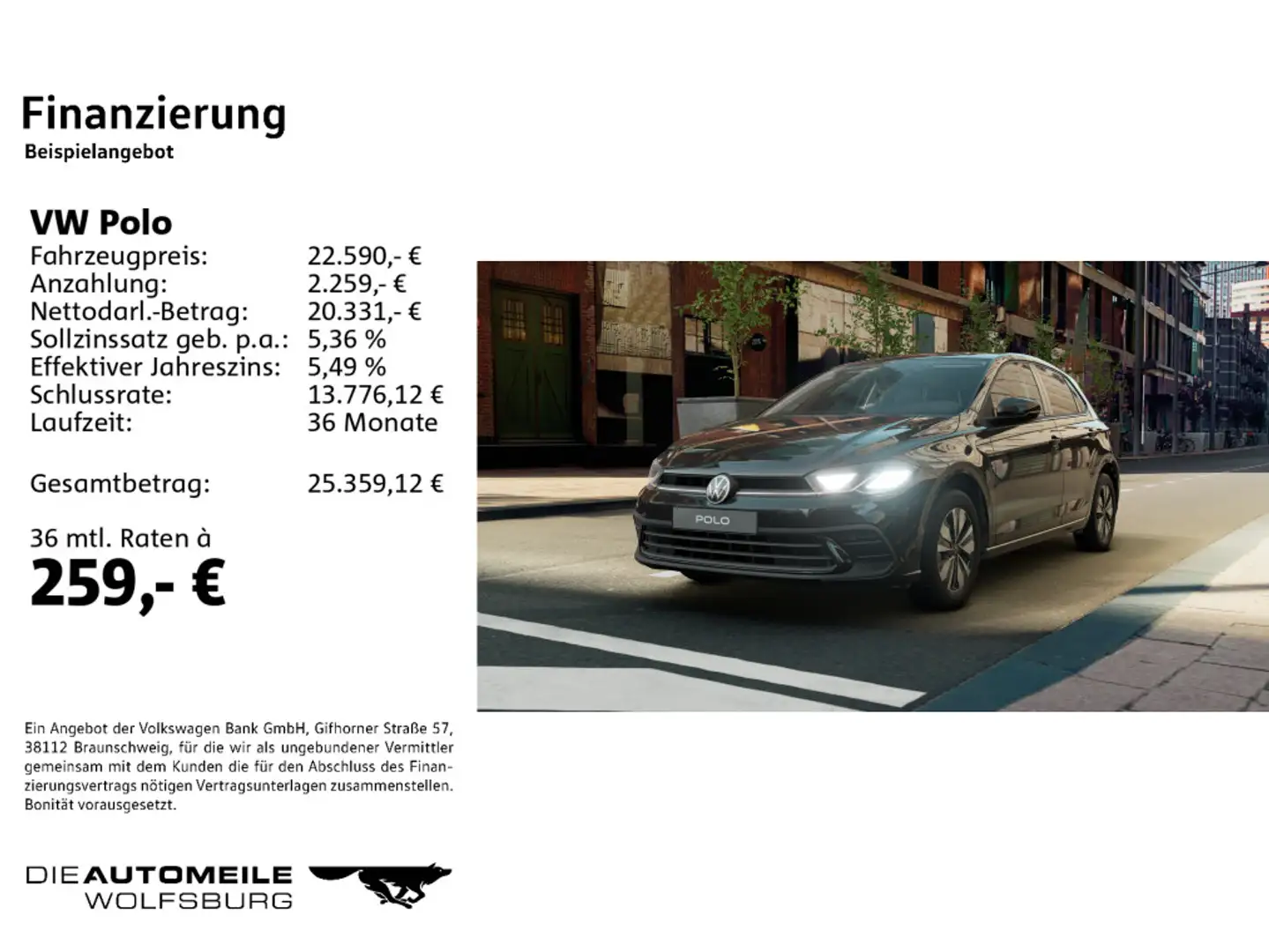 Volkswagen Polo VI 1.0 GOAL Schwarz - 2