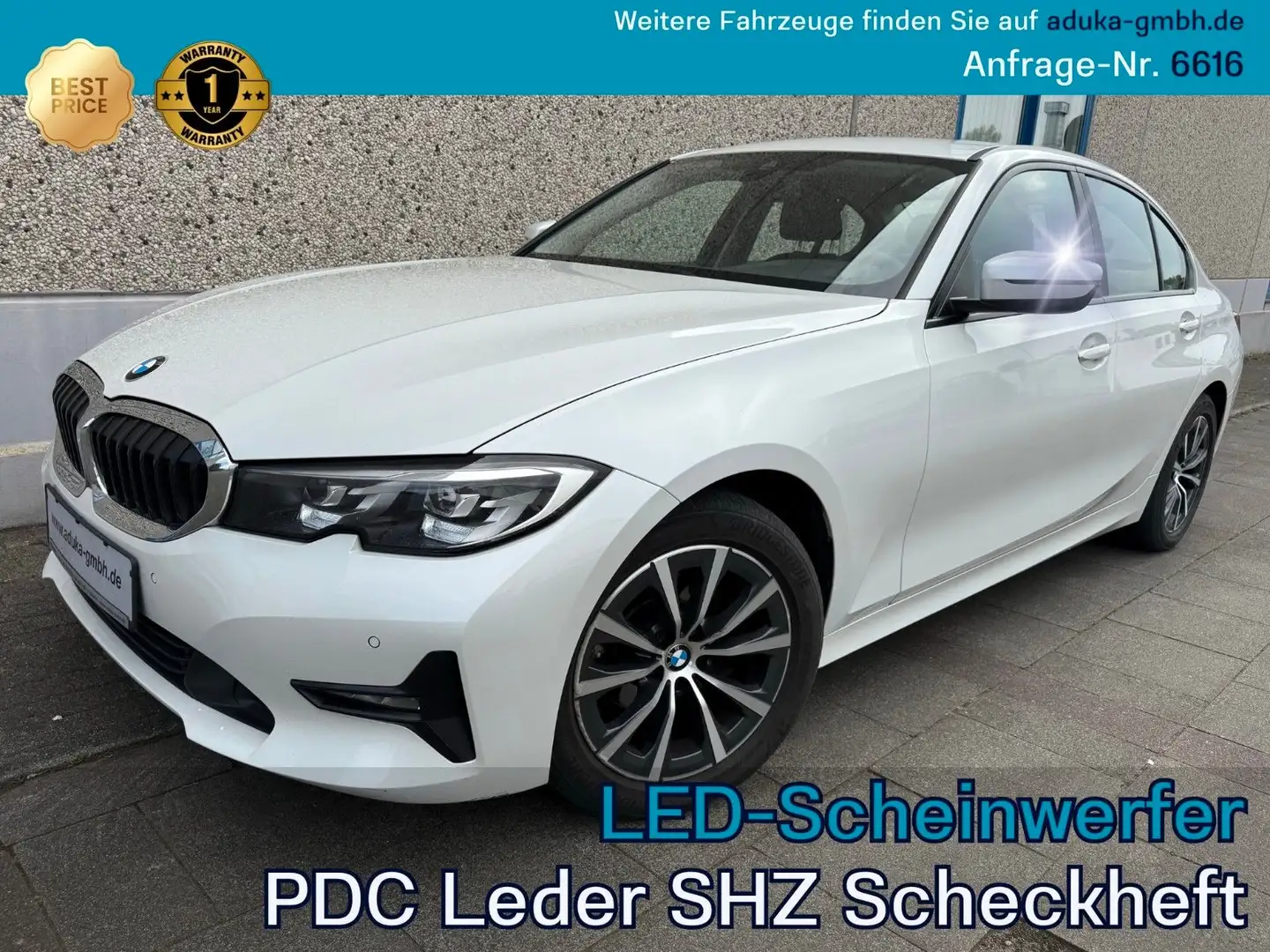 BMW 318 d Lim G20 Neues Modell LED CarPlay Leder SHZ PDC Weiß - 1