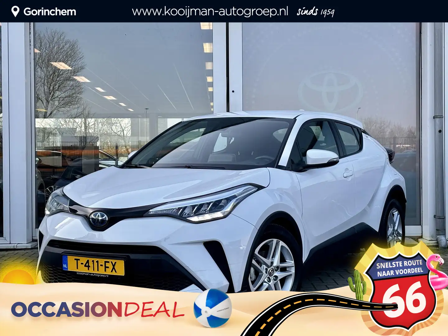 Toyota C-HR 1.8 Hybrid Active | 1e Eigenaar | Nieuw Geleverd | Wit - 1