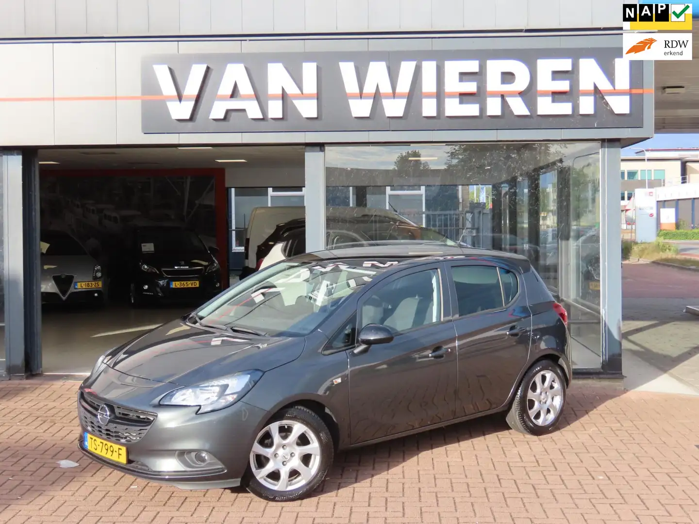 Opel Corsa 1.4 Edition Aut. Lage KM Clima Cruise LM Grijs - 1