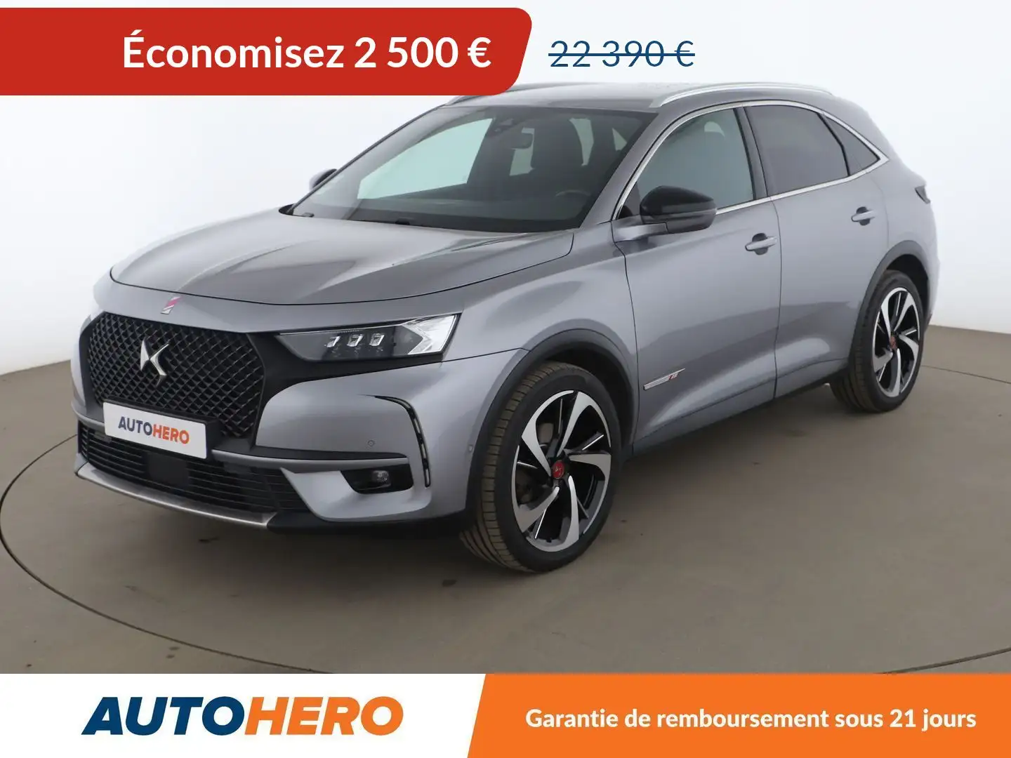 DS Automobiles DS 7 Crossback 2.0 Blue-HDi Performance Line + Automatique Gris - 1