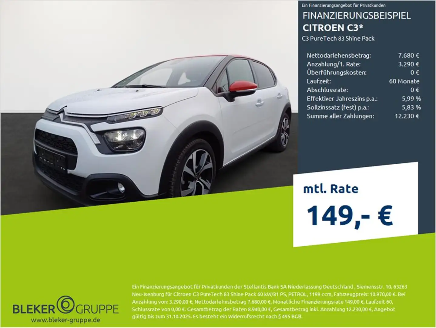 Citroen C3 C3 Shine Pack Weiß - 1