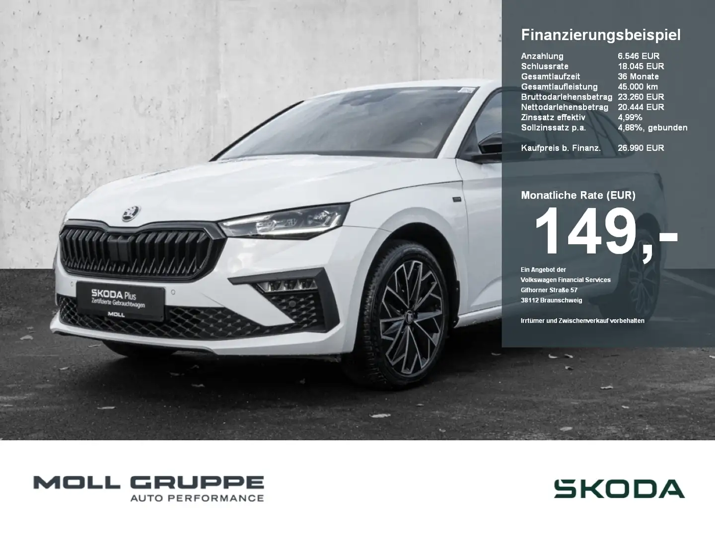 Skoda Scala 1.5 TSI DSG Selection AHK LED NAVI ALU Weiß - 1