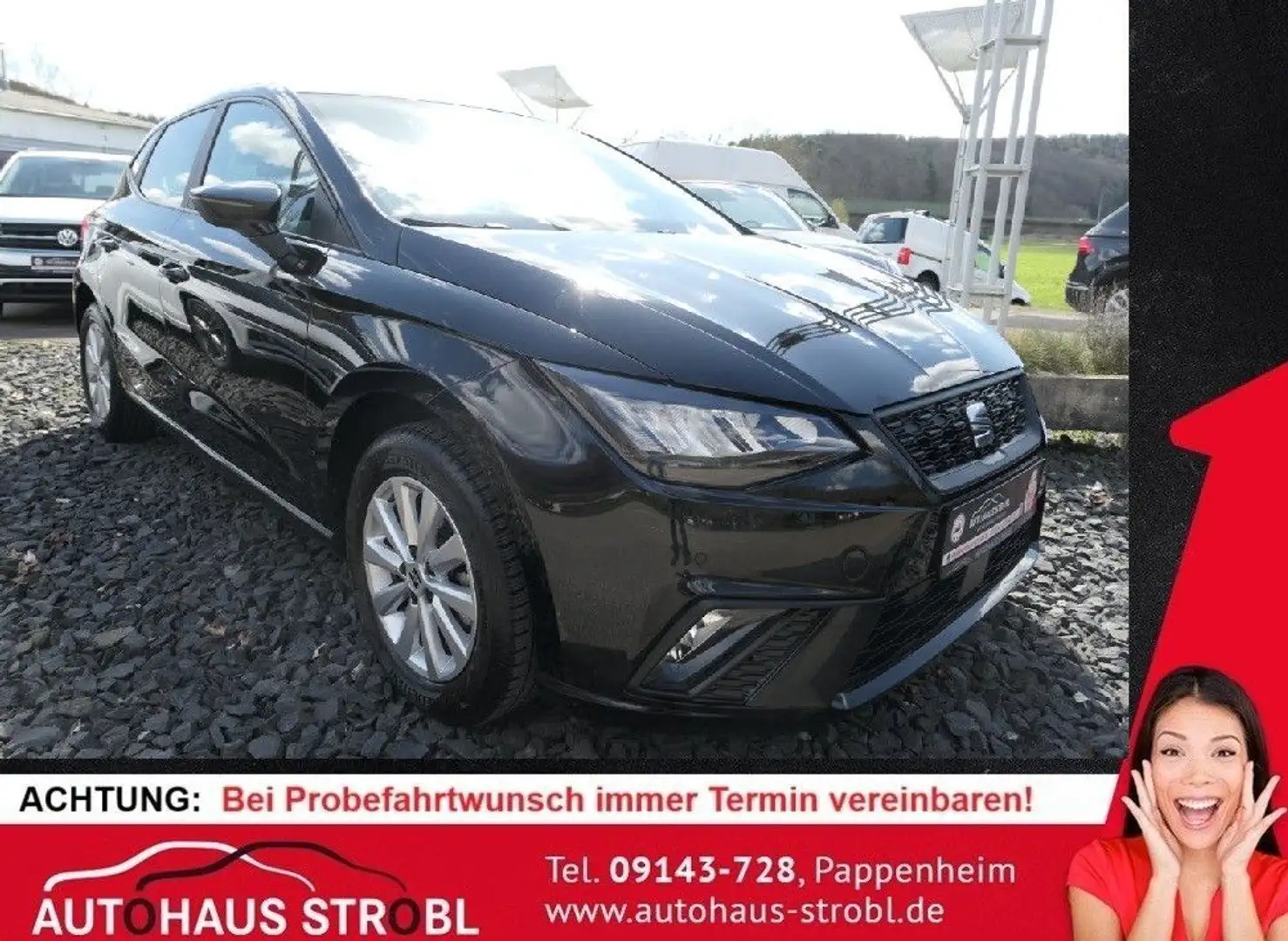 SEAT Ibiza Style 1.0 TSI DSG/SHZG/ACC/NAVI/FULL-LINK Noir - 1