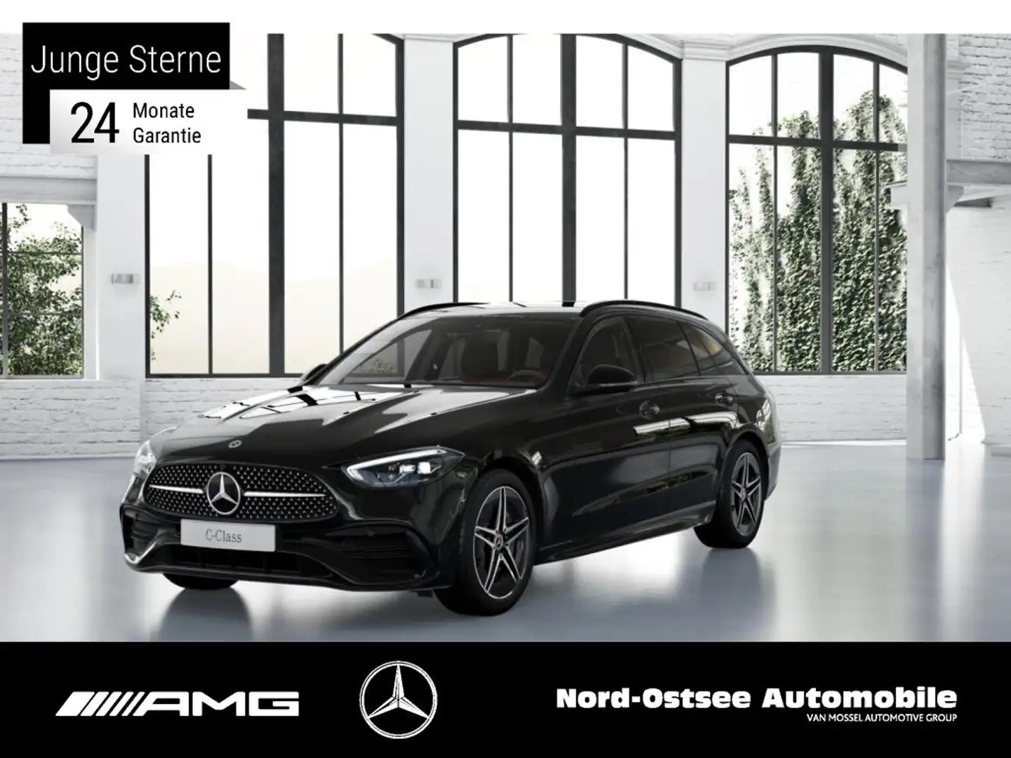 Mercedes-Benz C 180 T AMG NIGHT DISTRO 360°KAM SZH MEMORY TOTW Negro - 1