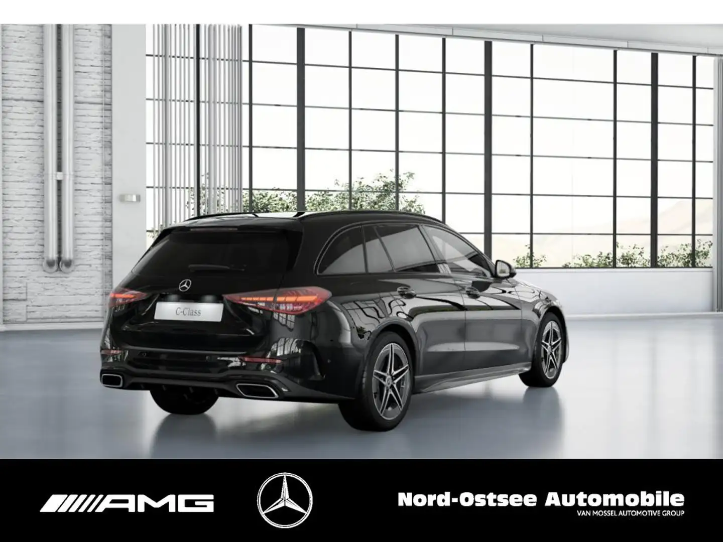 Mercedes-Benz C 180 T AMG NIGHT DISTRO 360°KAM SZH MEMORY TOTW Negro - 2