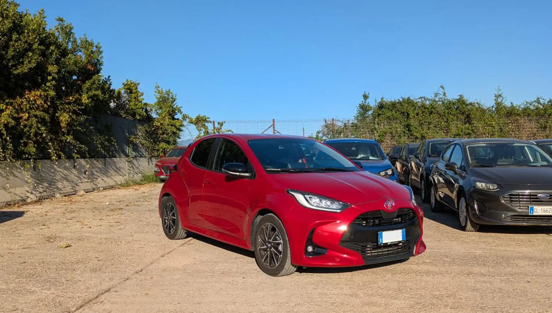 Toyota Yaris TREND 1.0cc 72cv SAFETYPACK CRUISE CONTROL TELECAM Rosso - 1
