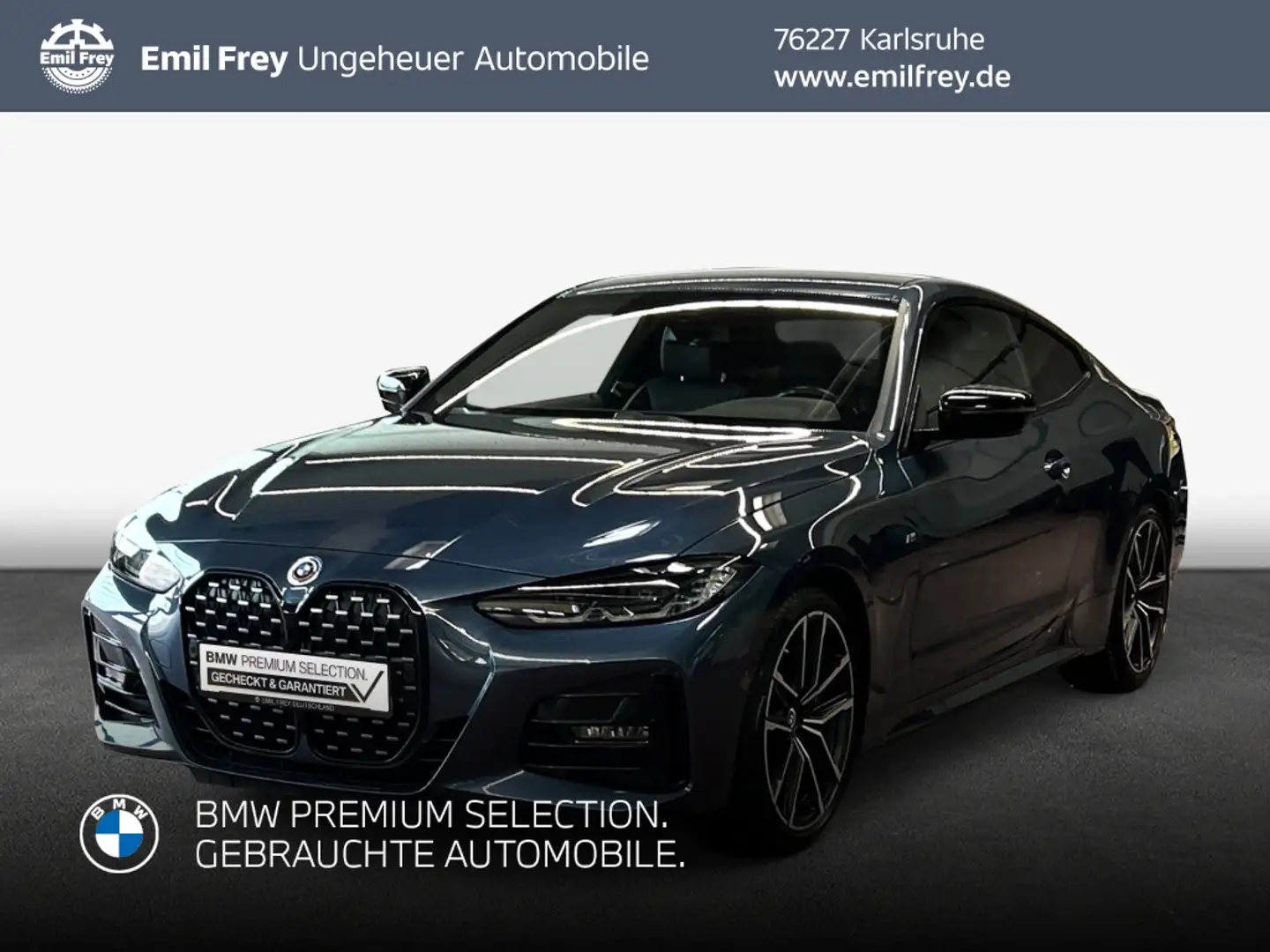 BMW 430 i Coupe M Sport, Glasdach, Alarmanl., Head-up Bleu - 1