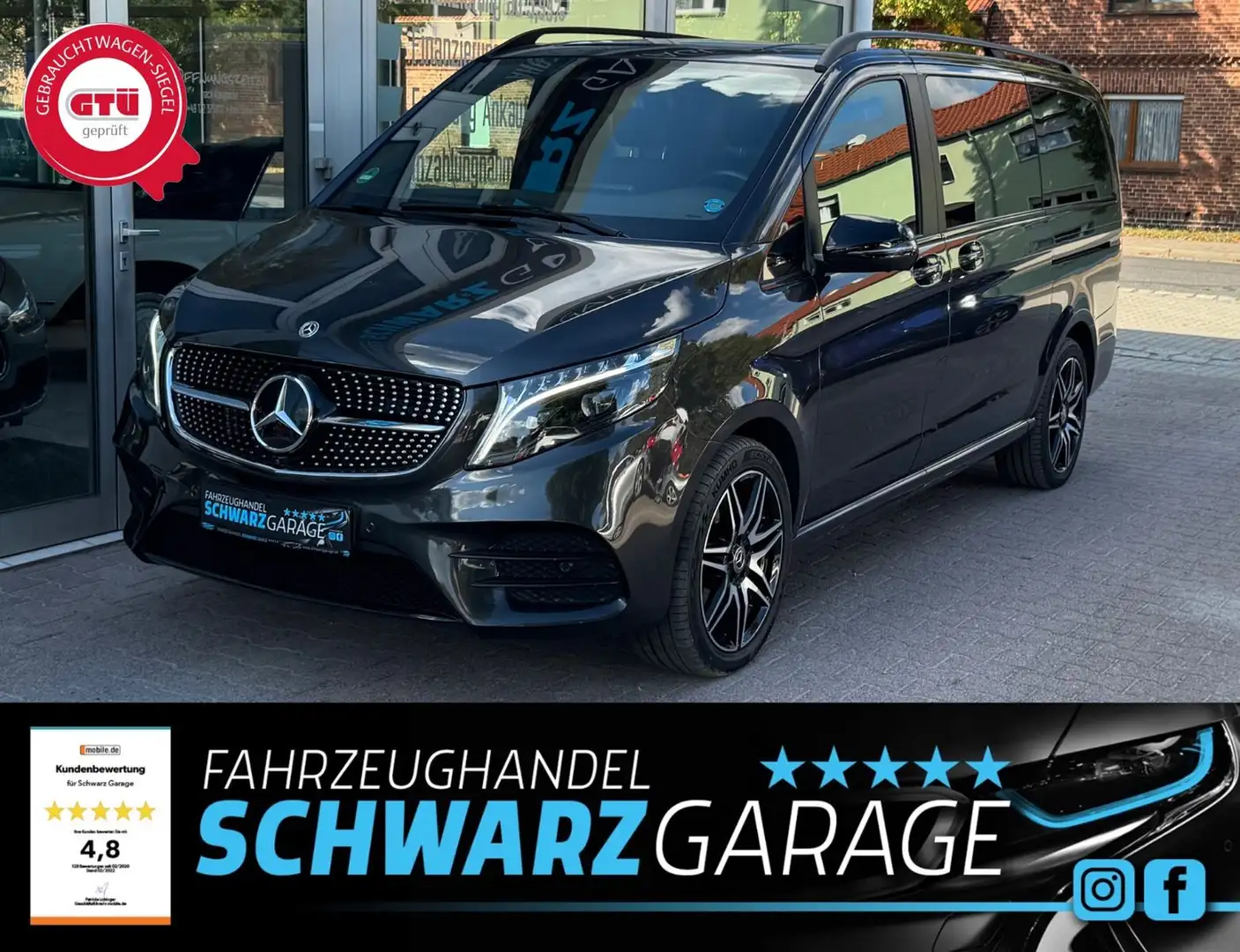 Mercedes-Benz V 300 *4M *AMG-Line*Burmester* Grau - 1