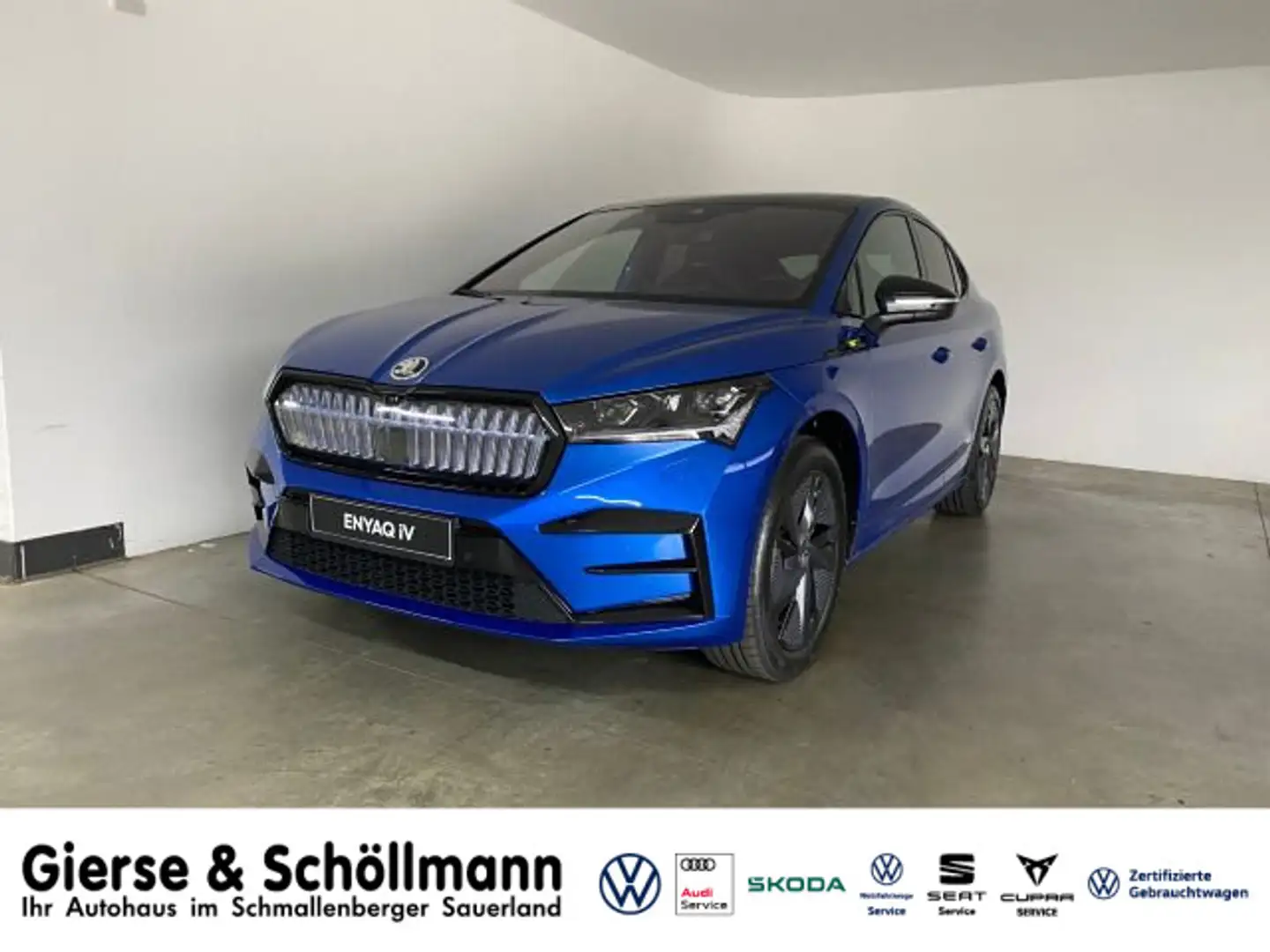 Skoda Enyaq Coupé RS 82 kWh 4x4 AHK+NAVI+PANO Blau - 1