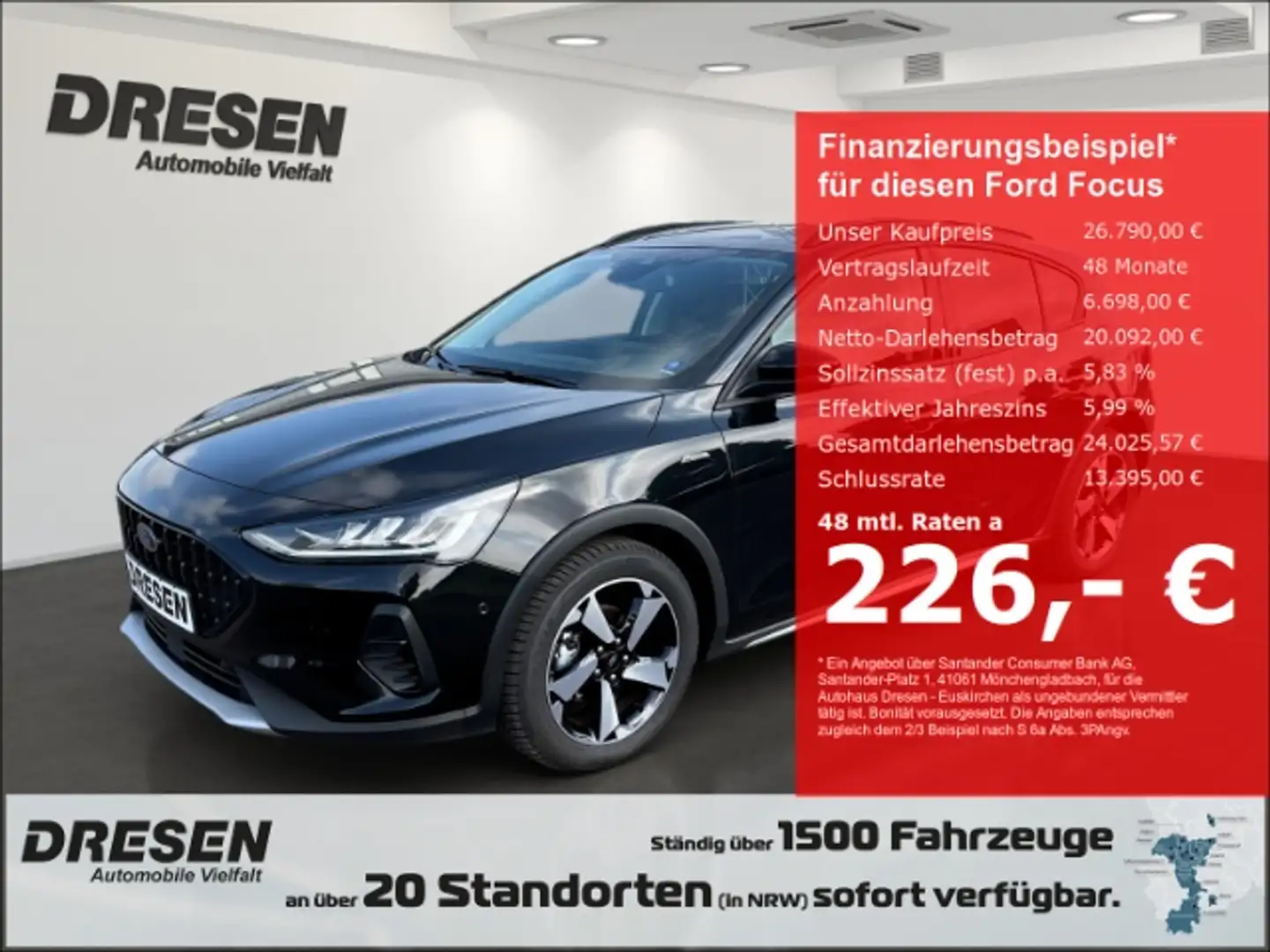 Ford Focus Active X 1.0 Allwetterreifen/Sitzheizung/Ergo-Sitz Zwart - 1