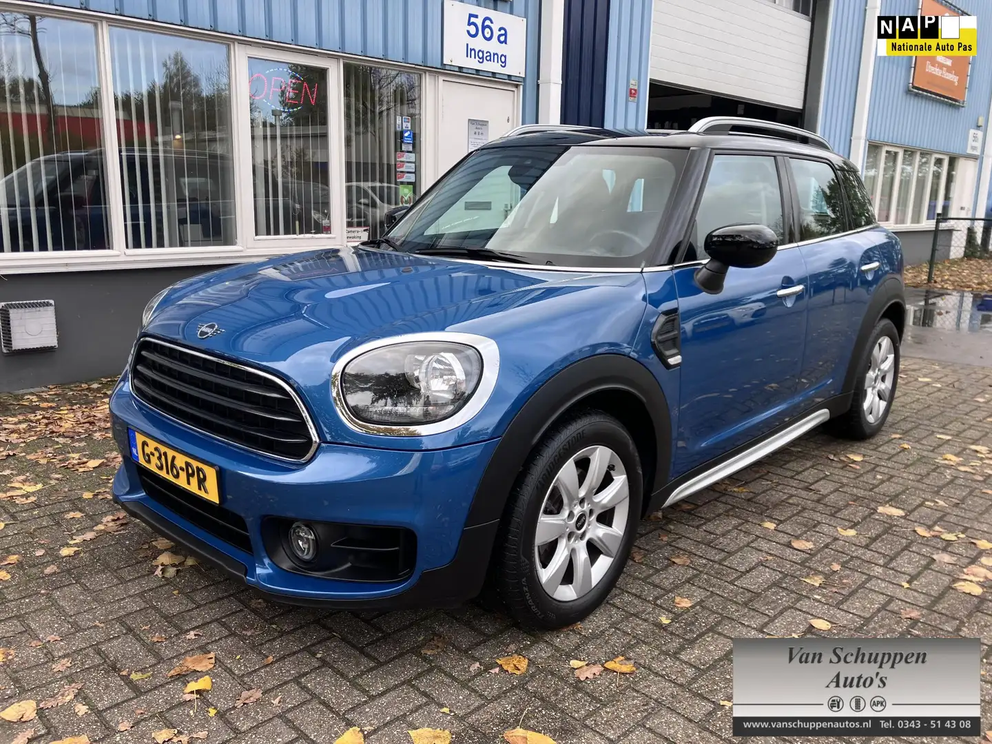 MINI Cooper Countryman 1.5 Pepper Keyless Stoelverw. Autom. Navi Blauw - 1