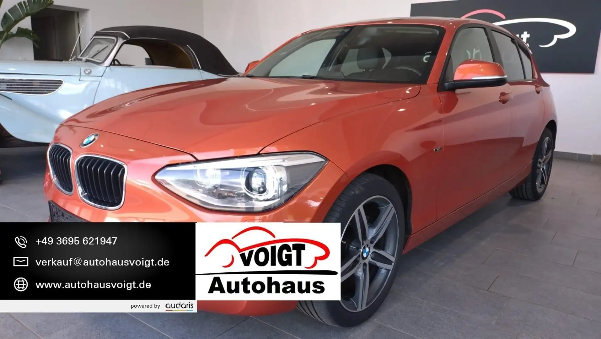 BMW 118 d Sport Line Leder Xenon Navi Orange - 1