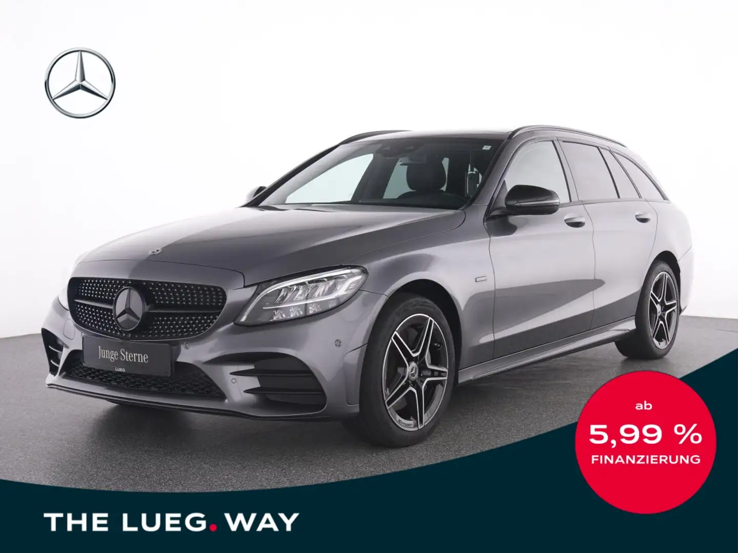 Mercedes-Benz C 300 e T AMG+Pano+LED+Night+Totw+RFK+EHeck+PTS+ Grau - 1