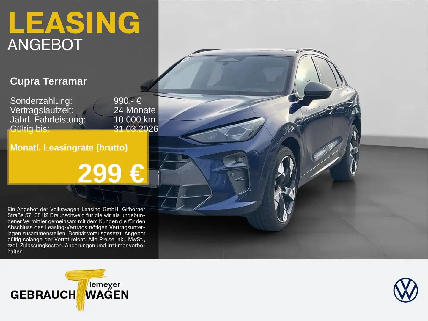 CUPRA Terramar VZ 2.0 TSI 4D LM20 PANO AHK SENNHEISER Blau - 1