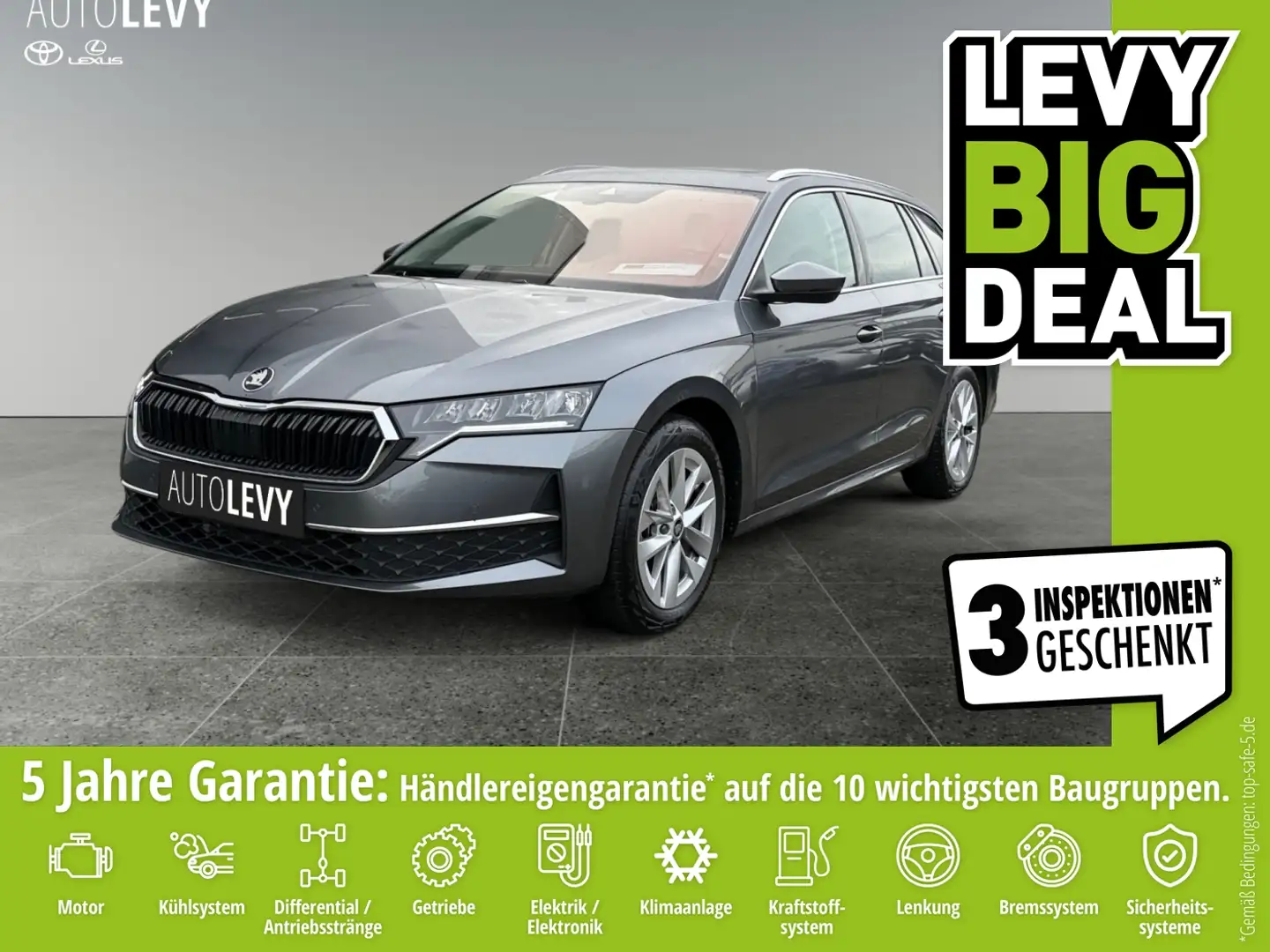 Skoda Octavia Combi 2.0 TDI +Navi+SHZ+Pano+PDC+el.Heckk Gris - 1