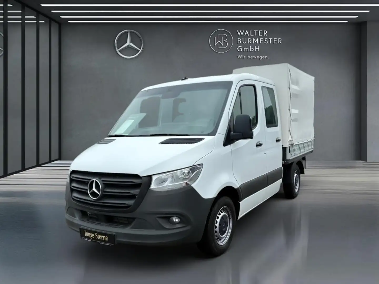 Mercedes-Benz Sprinter 215 CDI DOKA Pritsche + Plane +AHK+AUT Weiß - 1