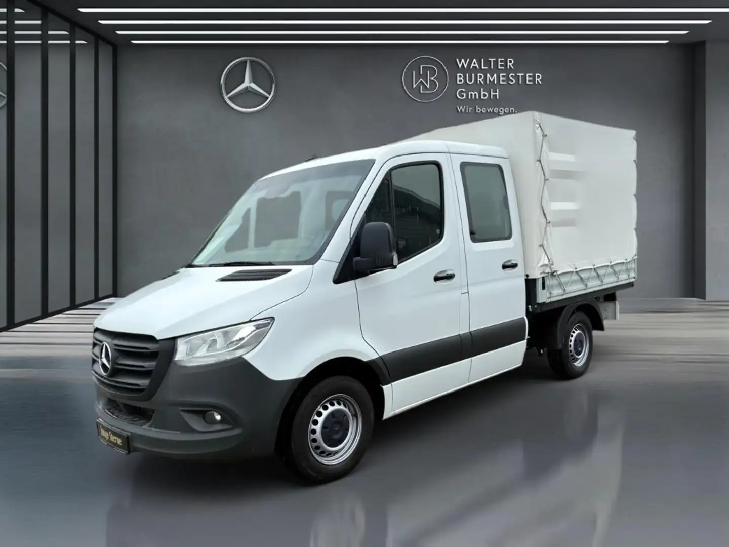 Mercedes-Benz Sprinter 215 CDI DOKA Pritsche + Plane +AHK+AUT Weiß - 2