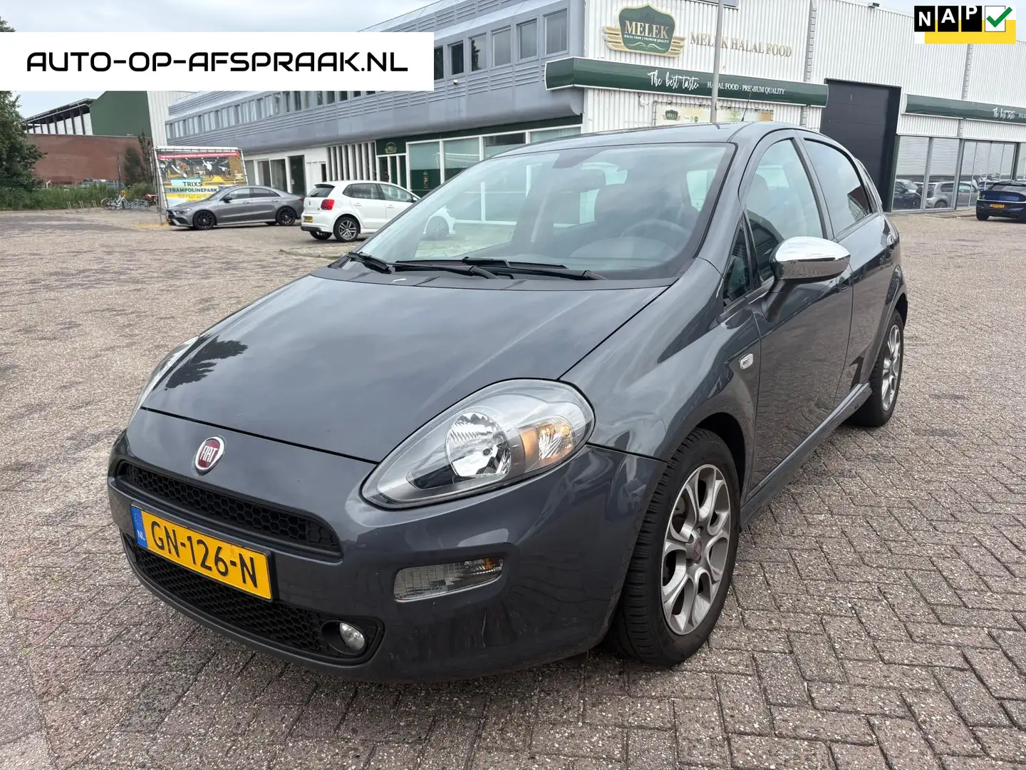 Fiat Punto Evo 0.9 TwinAir Lounge Clima Cruise Airco APK NAP PDC Grijs - 1