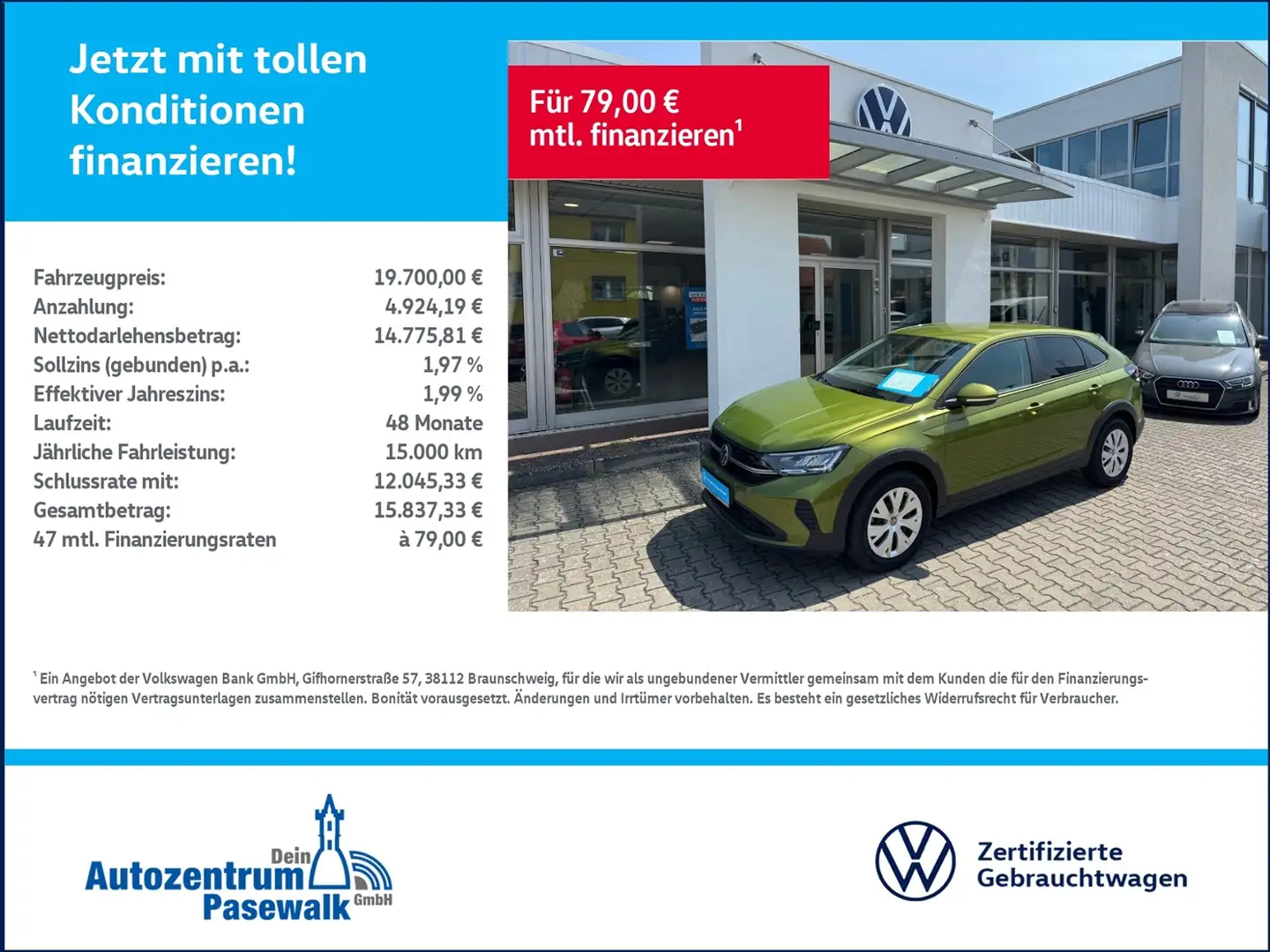Volkswagen Taigo 1.0 TSI Anschlussgarantie Vert - 1