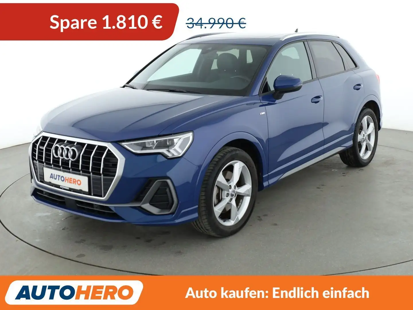 Audi Q3 45 TFSI quattro S Line Aut.*LED*TEMPO*360*PDC* Bleu - 1