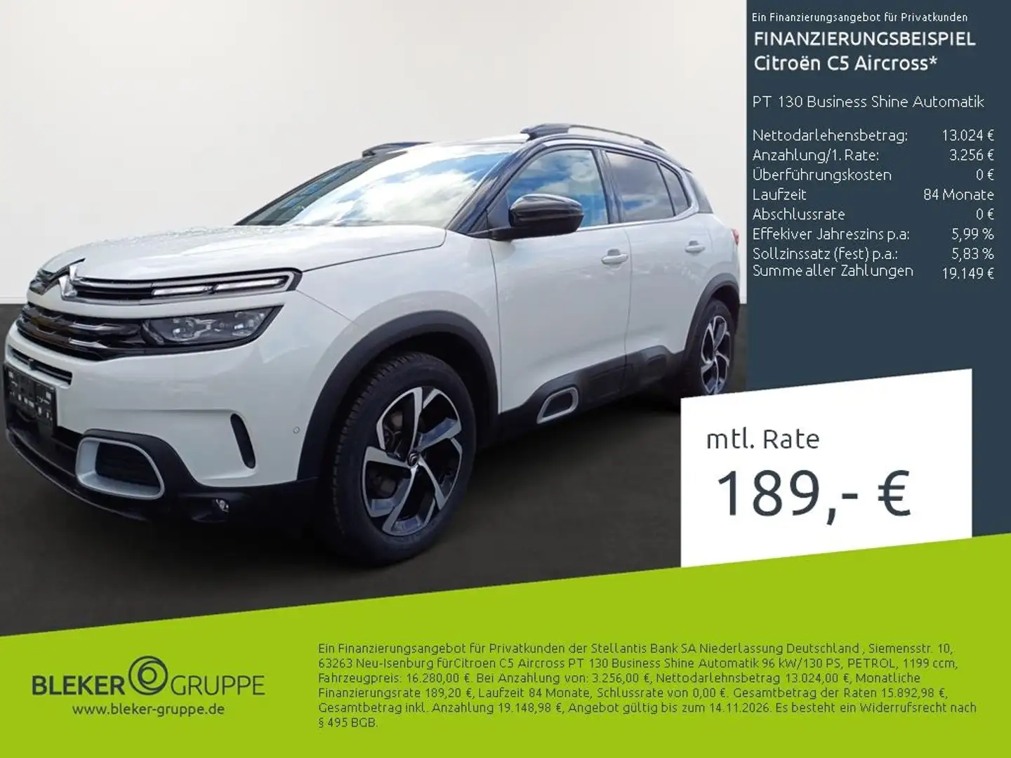 Citroen C5 Aircross PT 130 Business Shine Automatik Weiß - 1