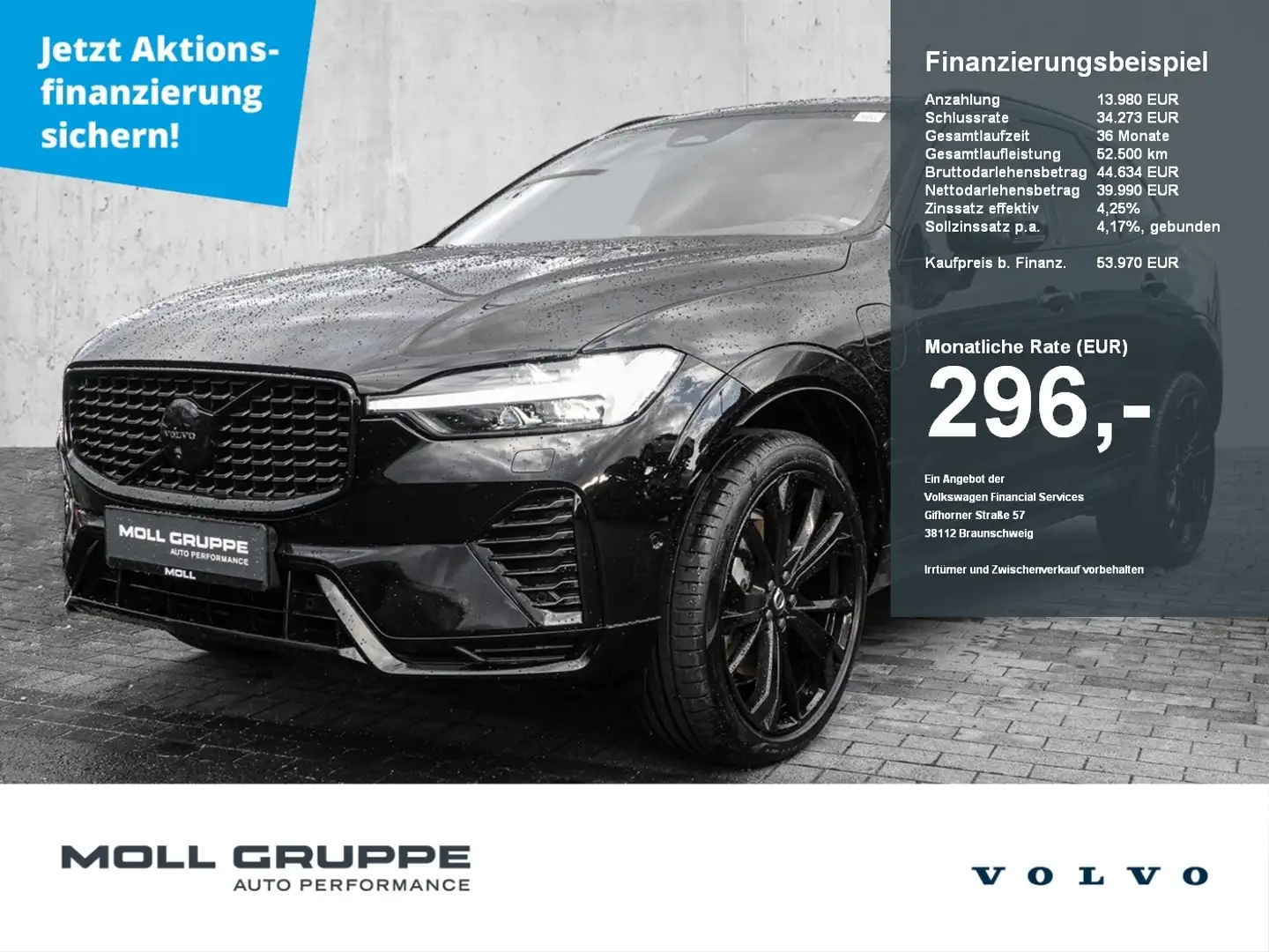 Volvo XC60 T6 AWD Ultra Black Edition 360 4xSHZ ACC LM Schwarz - 1