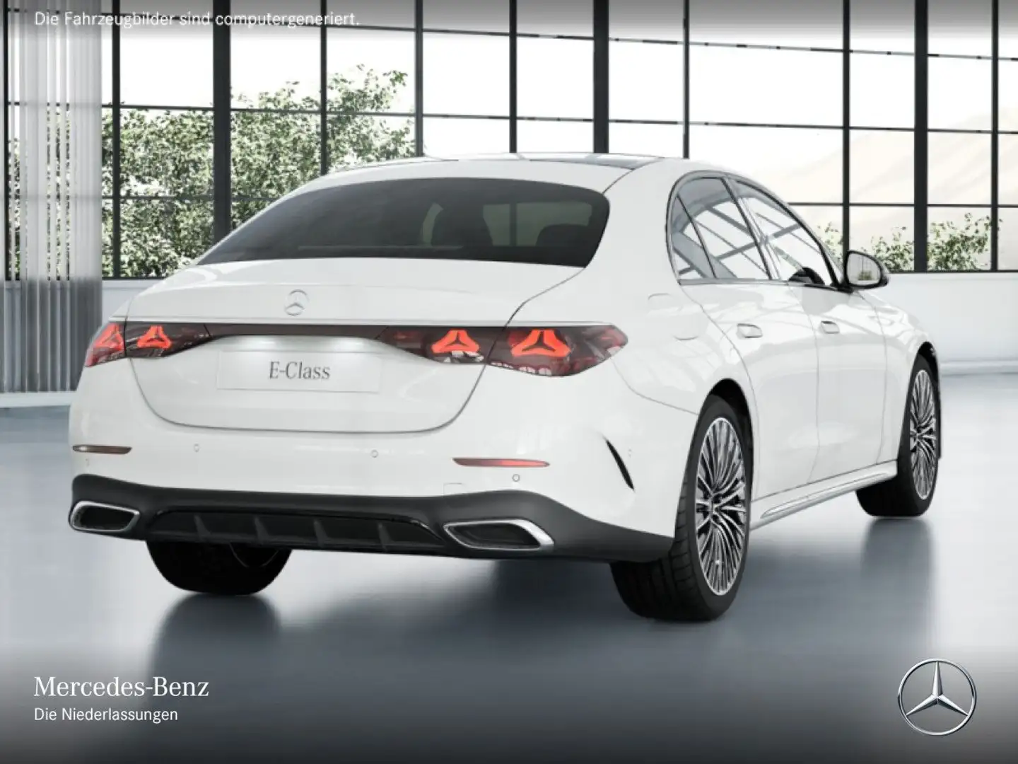 Mercedes-Benz E 200 Edition AMG-Line Fahrass 360° Pano Burmester Wit - 2