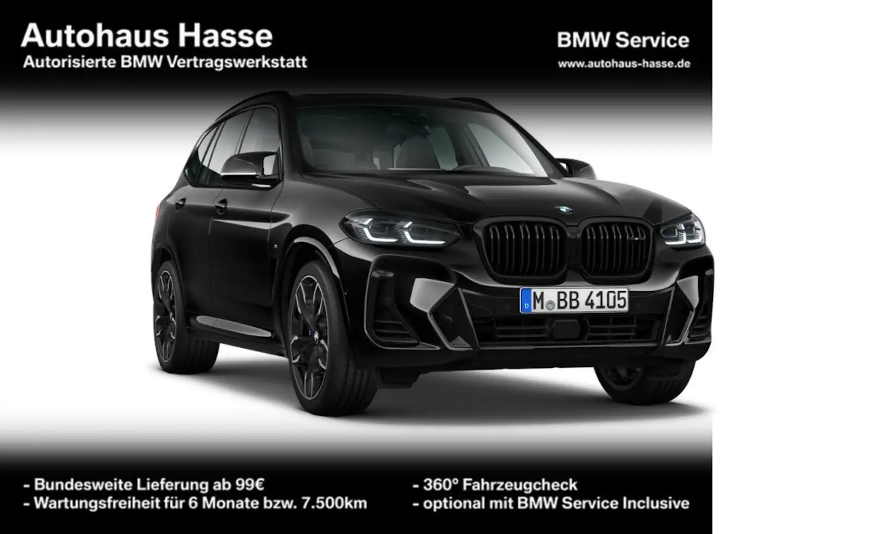 BMW X3 M 40i  21Z PANO H/K DAPro HUD AHK elSITZ LENKHZ Noir - 1