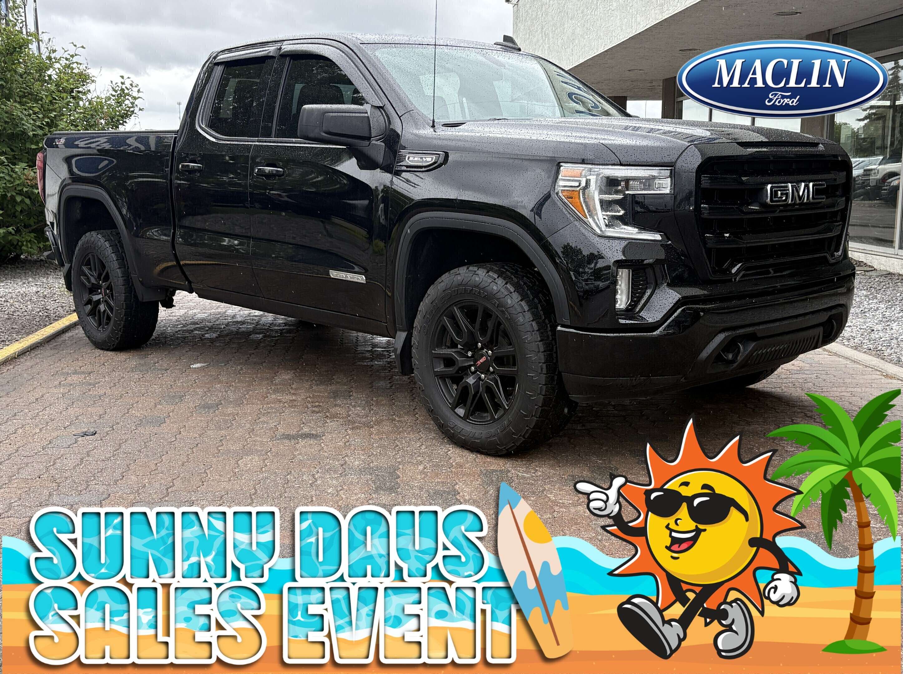 Black 2019 GMC Sierra 1500 Pickup Truck Four-Wheel Drive 8-Speed Automatic