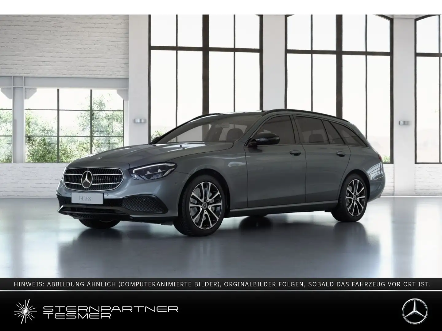 Mercedes-Benz E 400 d 4M T 360°-Pano-AHK-Night-MBUX-Avantgarde Grijs - 1
