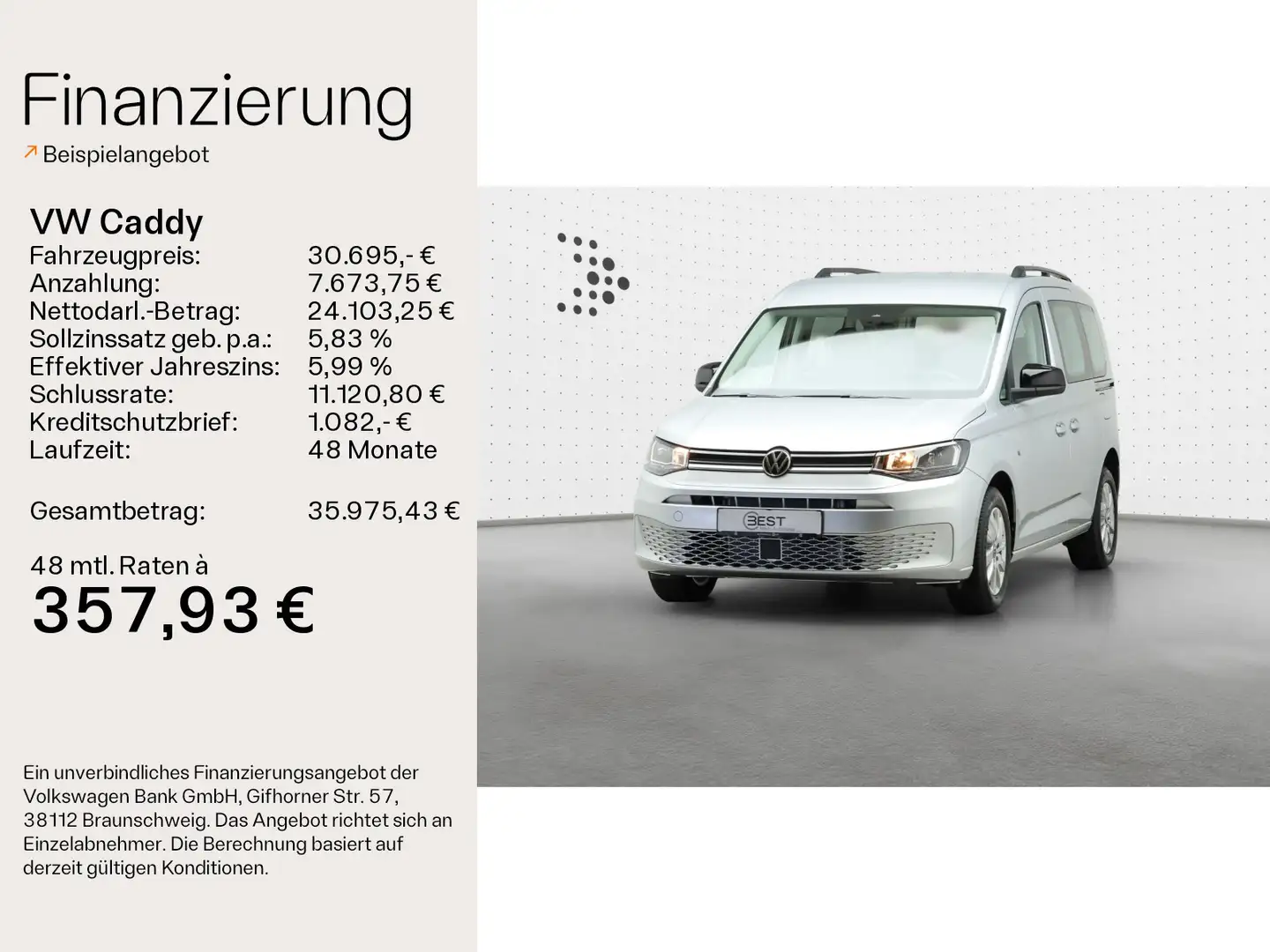 Volkswagen Caddy Life 5-Sitzer 1.5 TSI *NAVI*PDC*GRA* Argent - 2