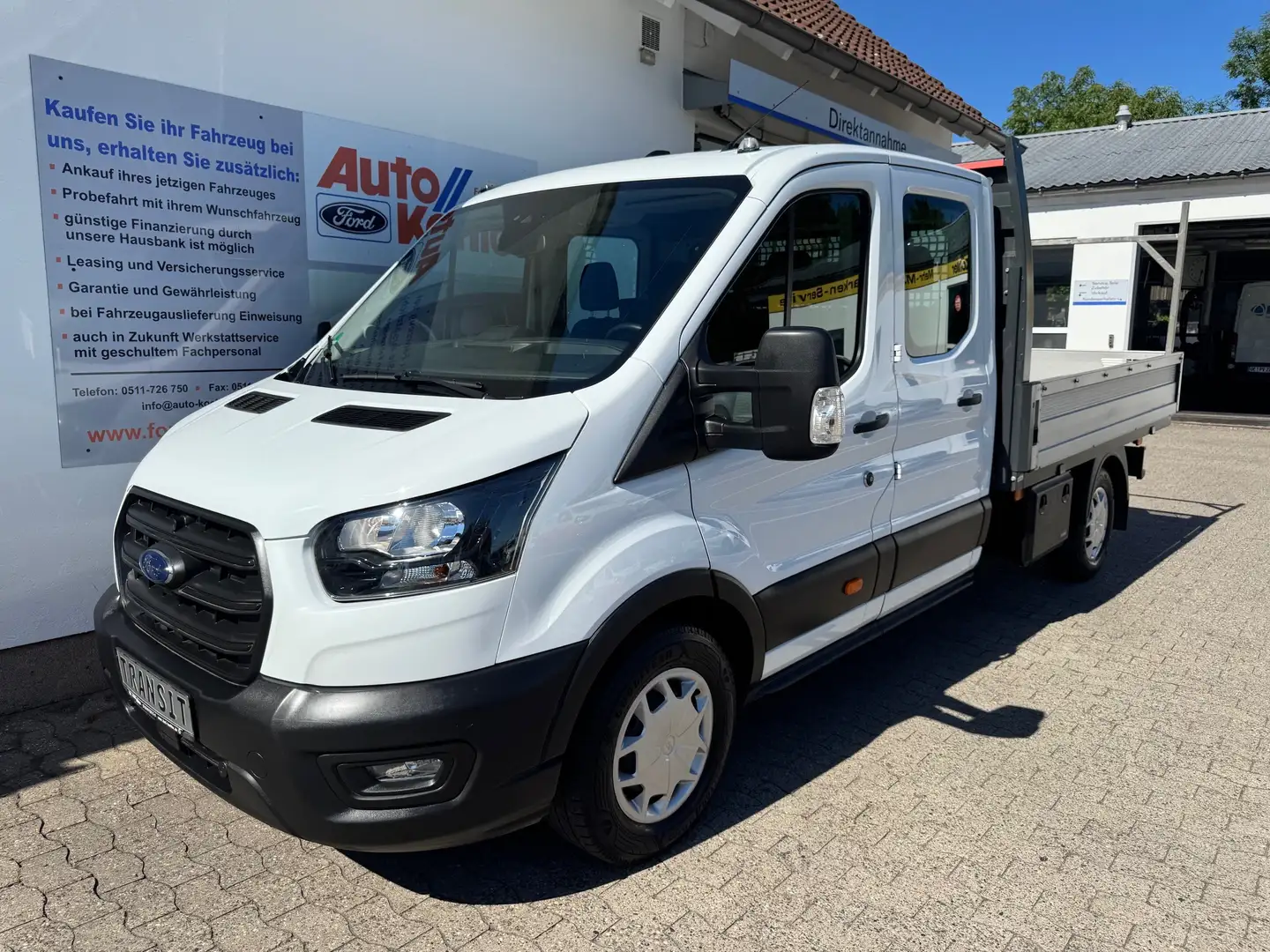 Ford Transit Pritsche Doppelkabine 350 L3 TREND mit AHK Blanc - 1