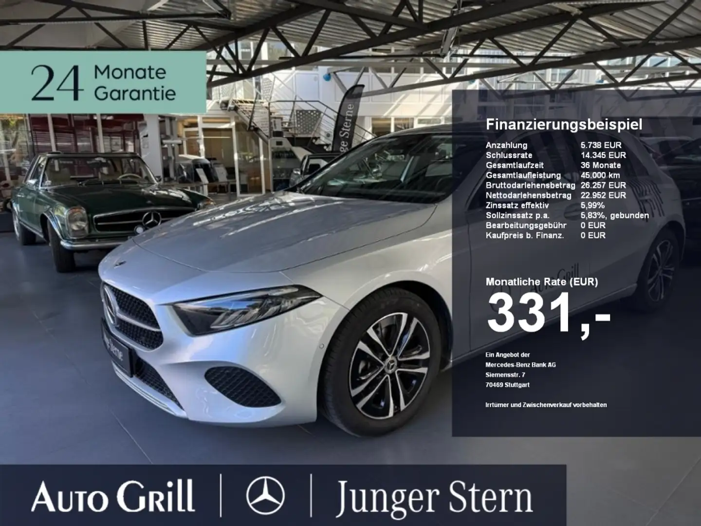 Mercedes-Benz A 180 Progressive Fahrassist Kamera MBUX Totw. Argent - 1