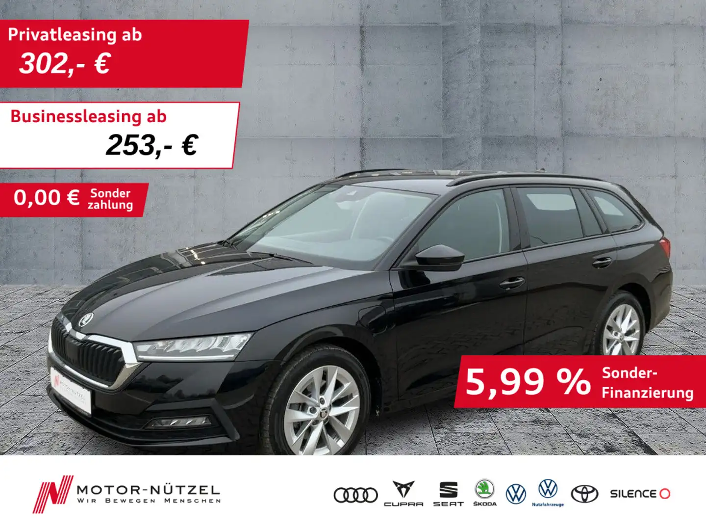 Skoda Octavia Combi iV AMBITION LED+NAV+APP+SHZ+GRA+VC Schwarz - 1