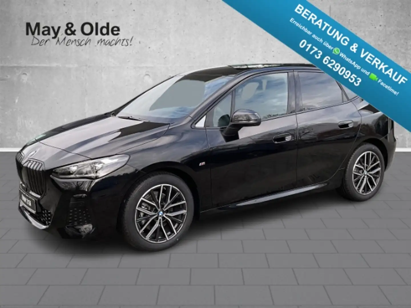 BMW 218 Active Tourer i M-Sport HUD  AHK Navi HiFi LkHzg Black - 1