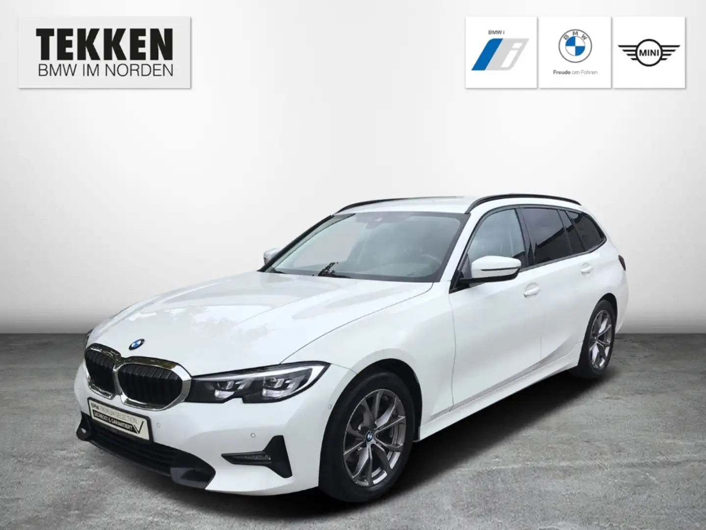 BMW 318 d Touring Sport Line AHK/Tempomat/Navi/Sitzhzg Blanc - 1