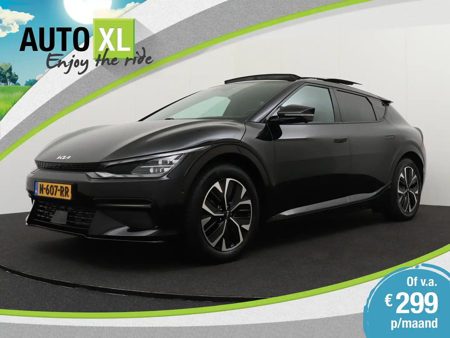 Kia EV6 GT-Line 77.4 kWh Pano-dak Trekhaak Memory Head-up Zwart - 1