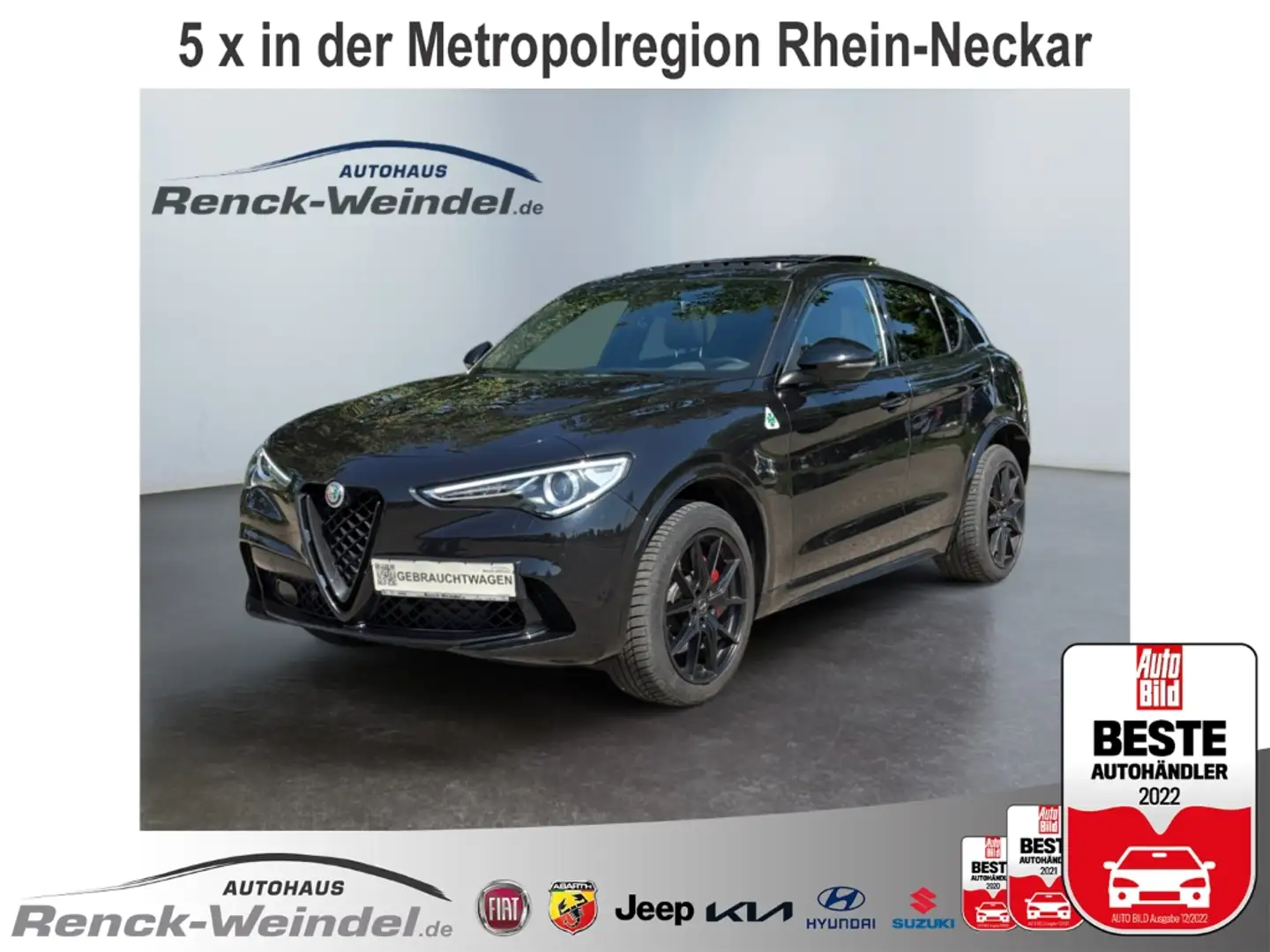 Alfa Romeo Stelvio Quadrifoglio Q4 2.9 V6 Bi-turbo STELVIO QUADRIFOGL Schwarz - 1