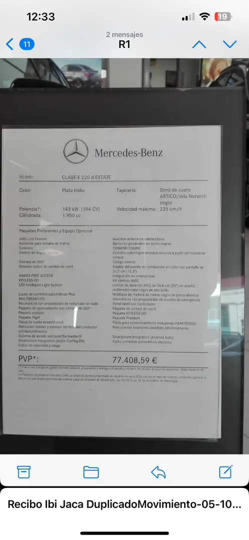 Mercedes-Benz E 220 E Estate 220d 9G-Tronic Plateado - 2