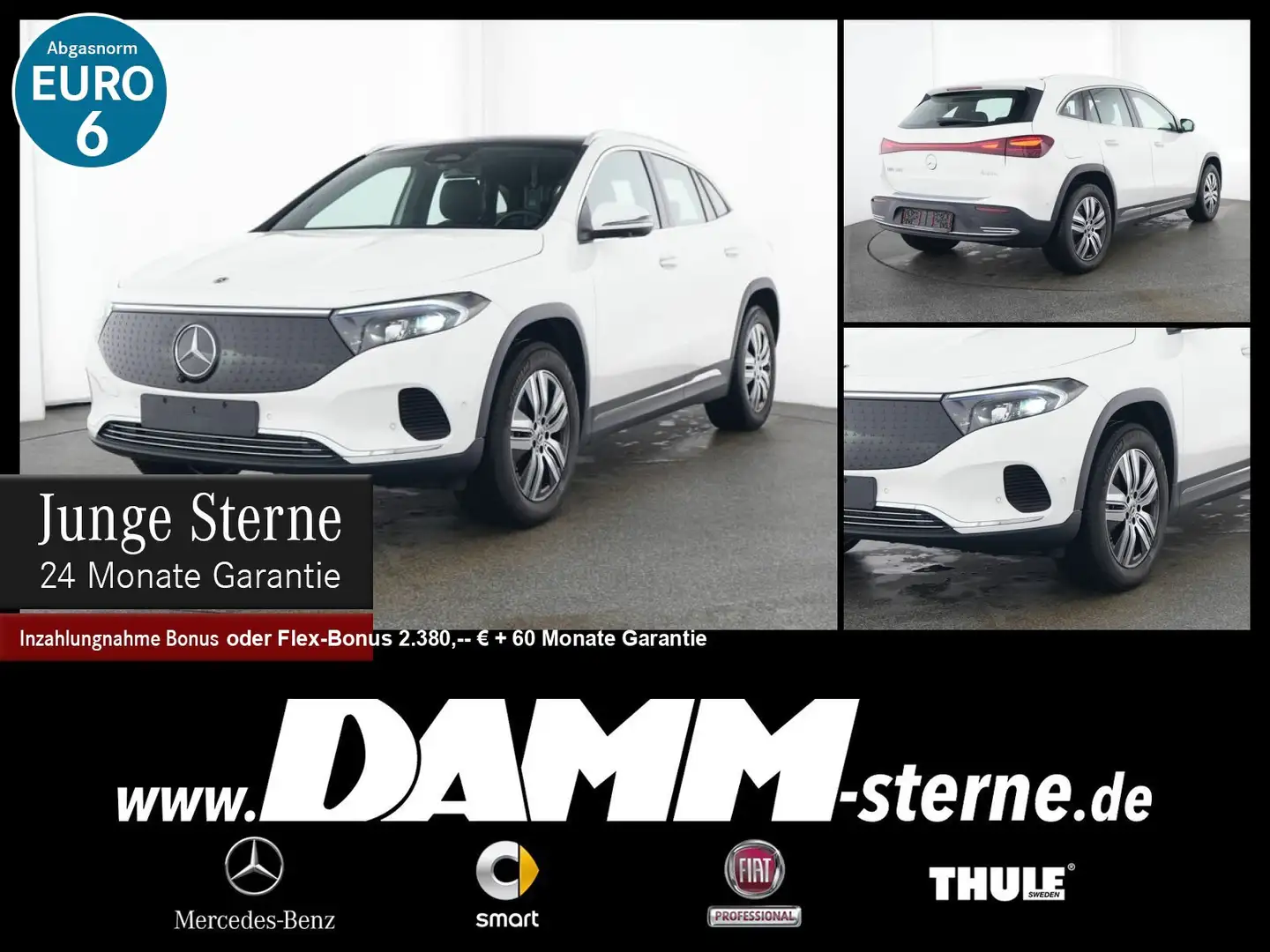 Mercedes-Benz EQA 300 EQA 300 4M Progr. Adv+/AHK/Pano/360°/Distr/+Flex Weiß - 1