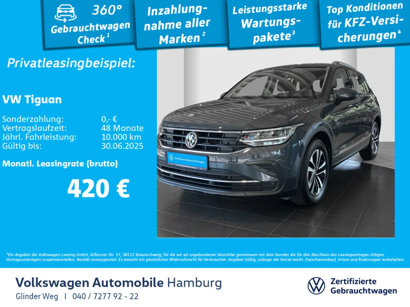 Volkswagen Tiguan 1.5 TSI United DSG Standheizung AppConnec Grau - 1