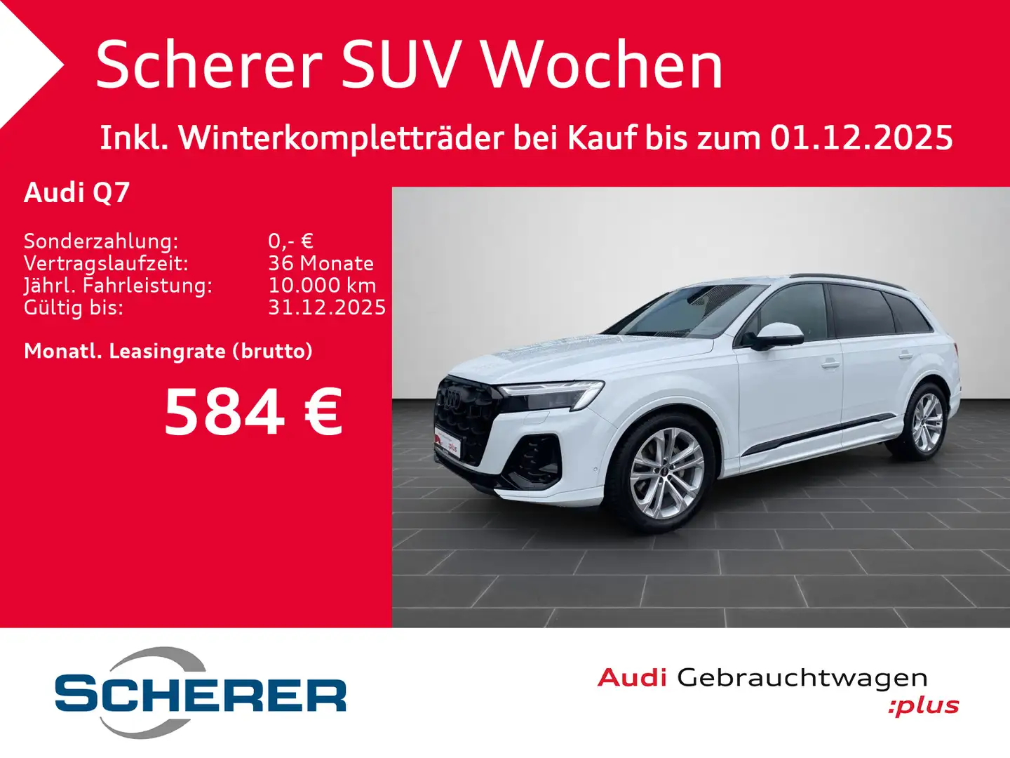 Audi Q7 SUV 45 TDI quattro MATRIX-LED NAVI KAMERA SHZ Weiß - 1
