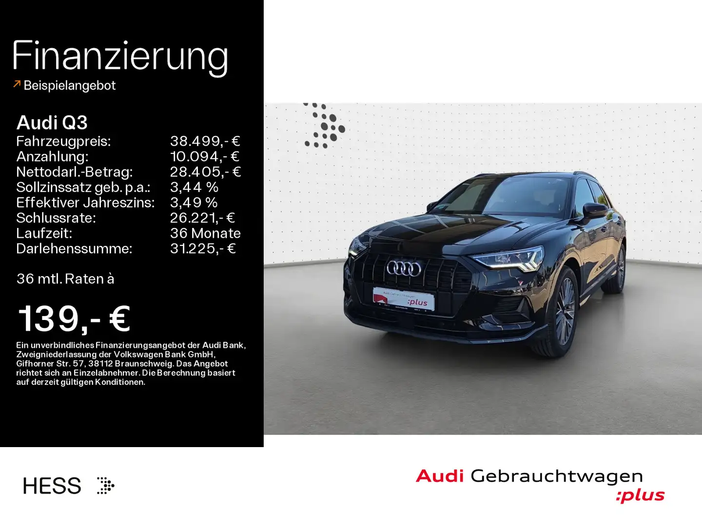 Audi Q3 35 TDI advanced*LED*NAVI-PLUS*OPTIK-PAKET*AHK Schwarz - 1