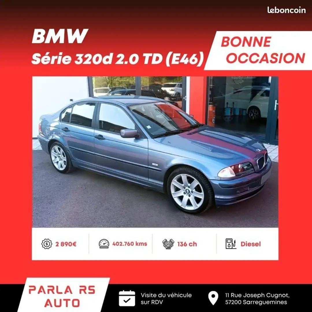 BMW 320 320d (E46) 2.0 TD 136ch 1ère main - 1