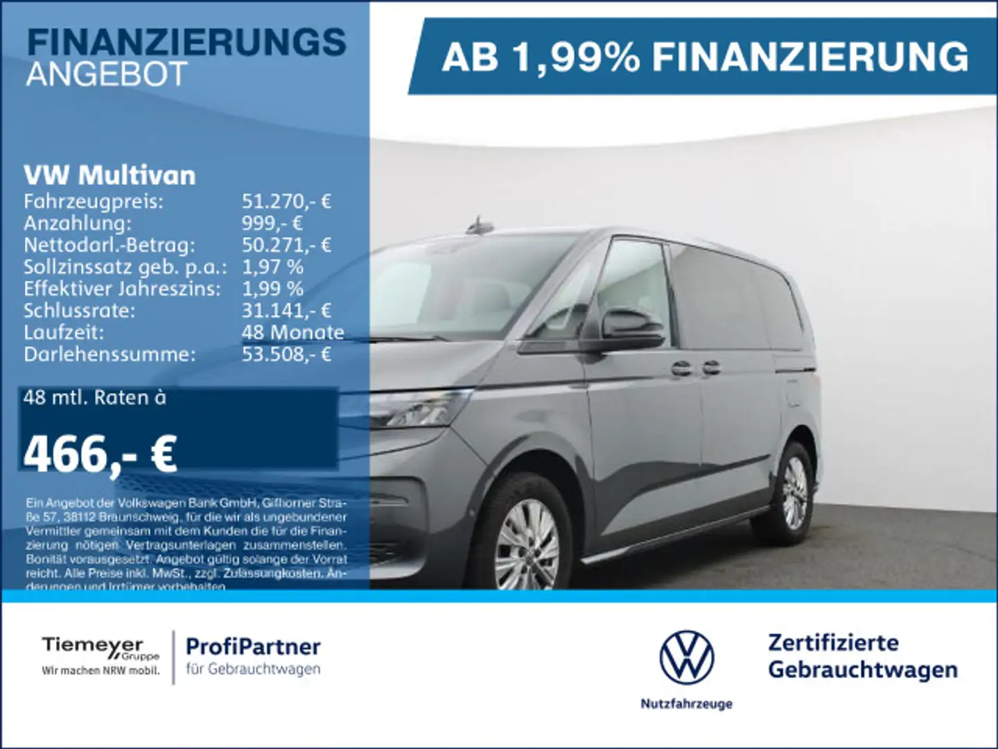 Volkswagen T7 Multivan T7 Multivan TDI 7-SITZE VIS-A-VIS AHK ACC Grau - 1