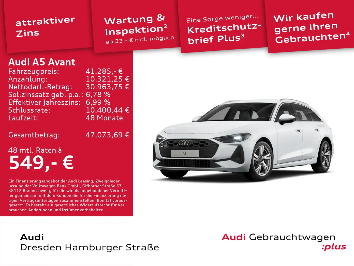 Audi A5 TFSI 110 kW S tronic Weiß - 1
